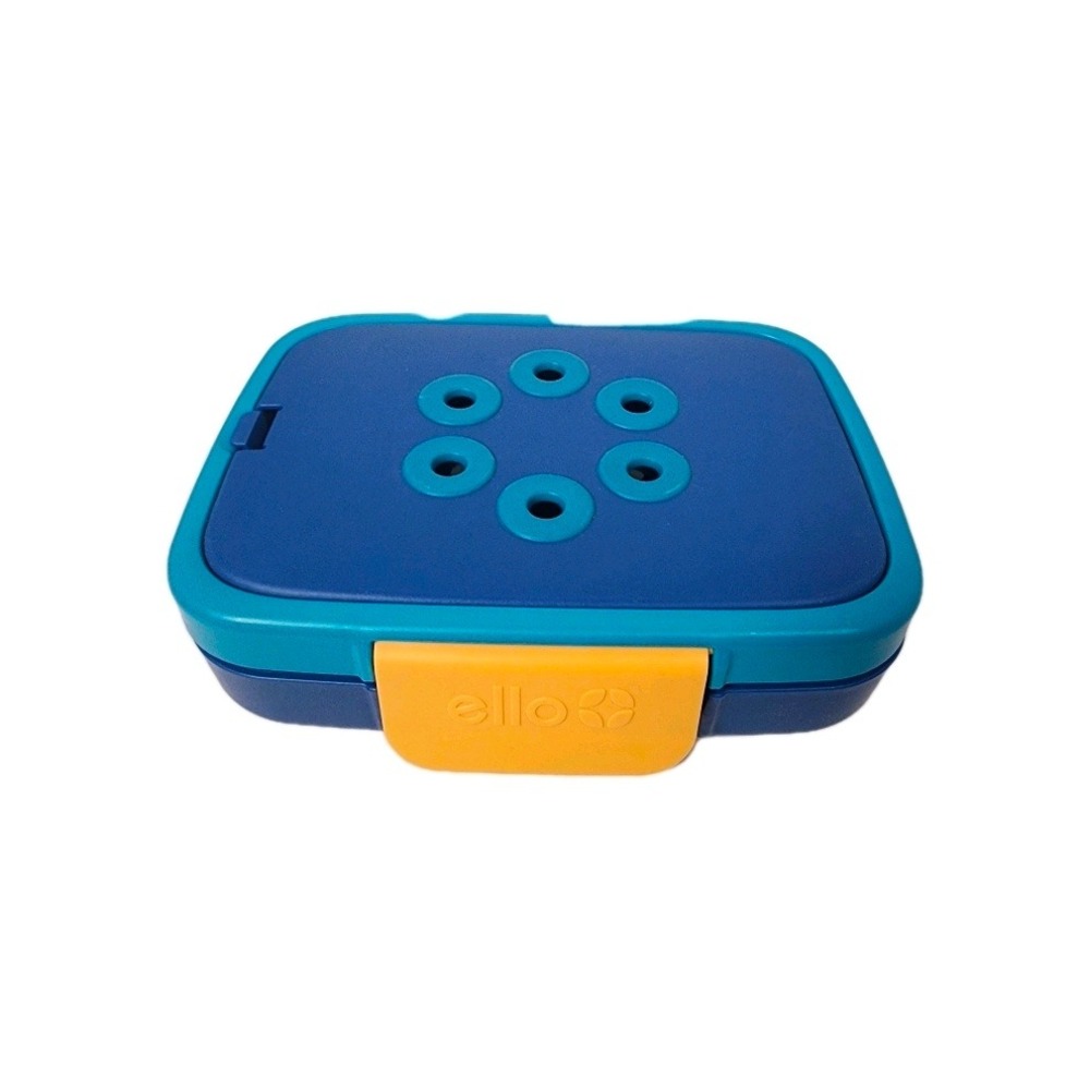 Ello Kids Bento Lunch Box Blue‎ Orange Compartment Kids School Lunch Container